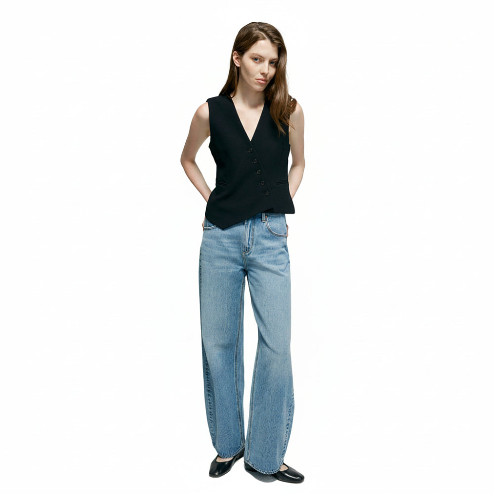 High-Rise Relaxed Wide Leg Jeans