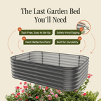 Tool-Free Metal Raised Garden Bed