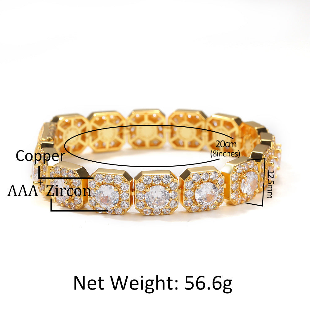 Micro-Inlaid Zircon Rock Candy Bracelet