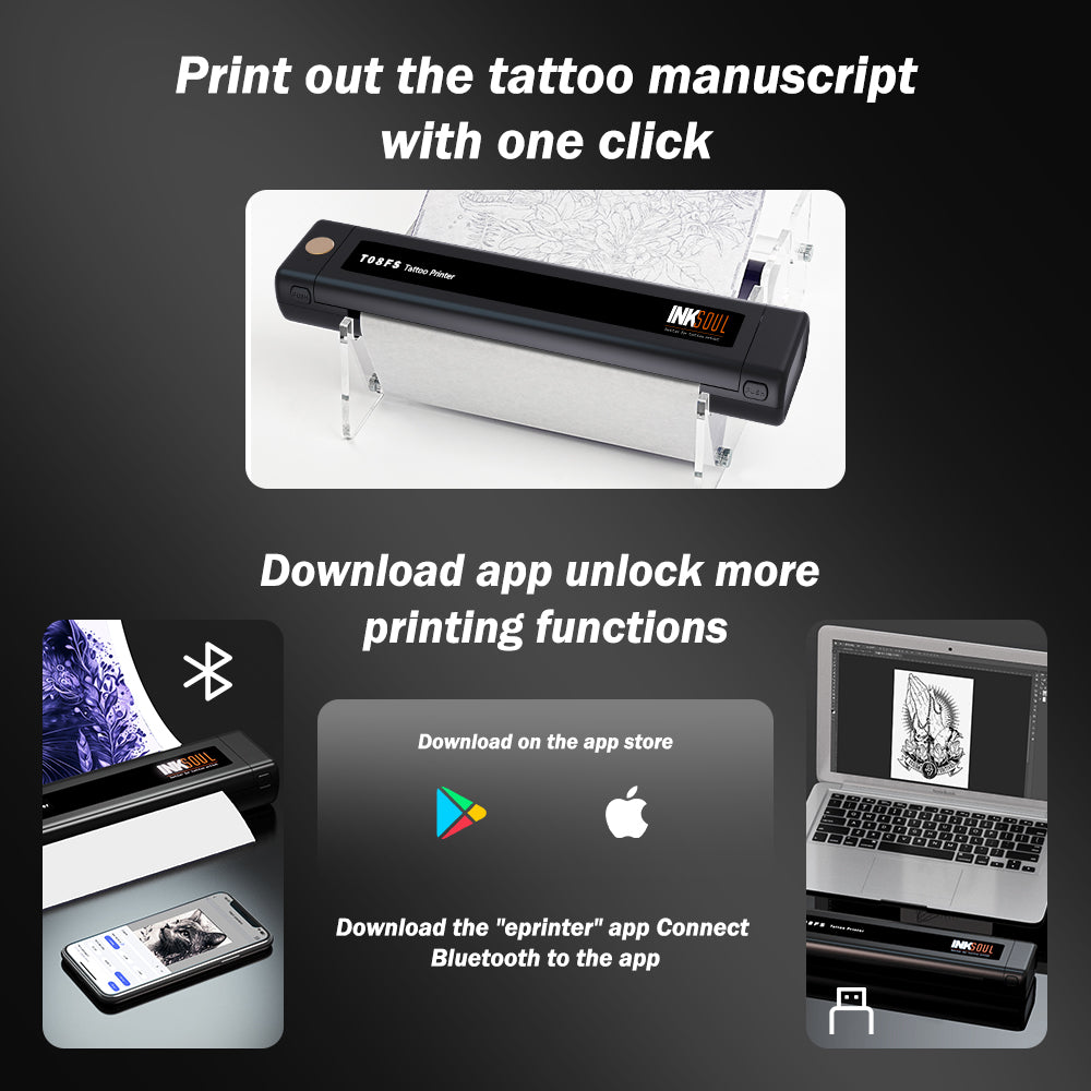 Wireless Tattoo Transfer Stencil Printer
