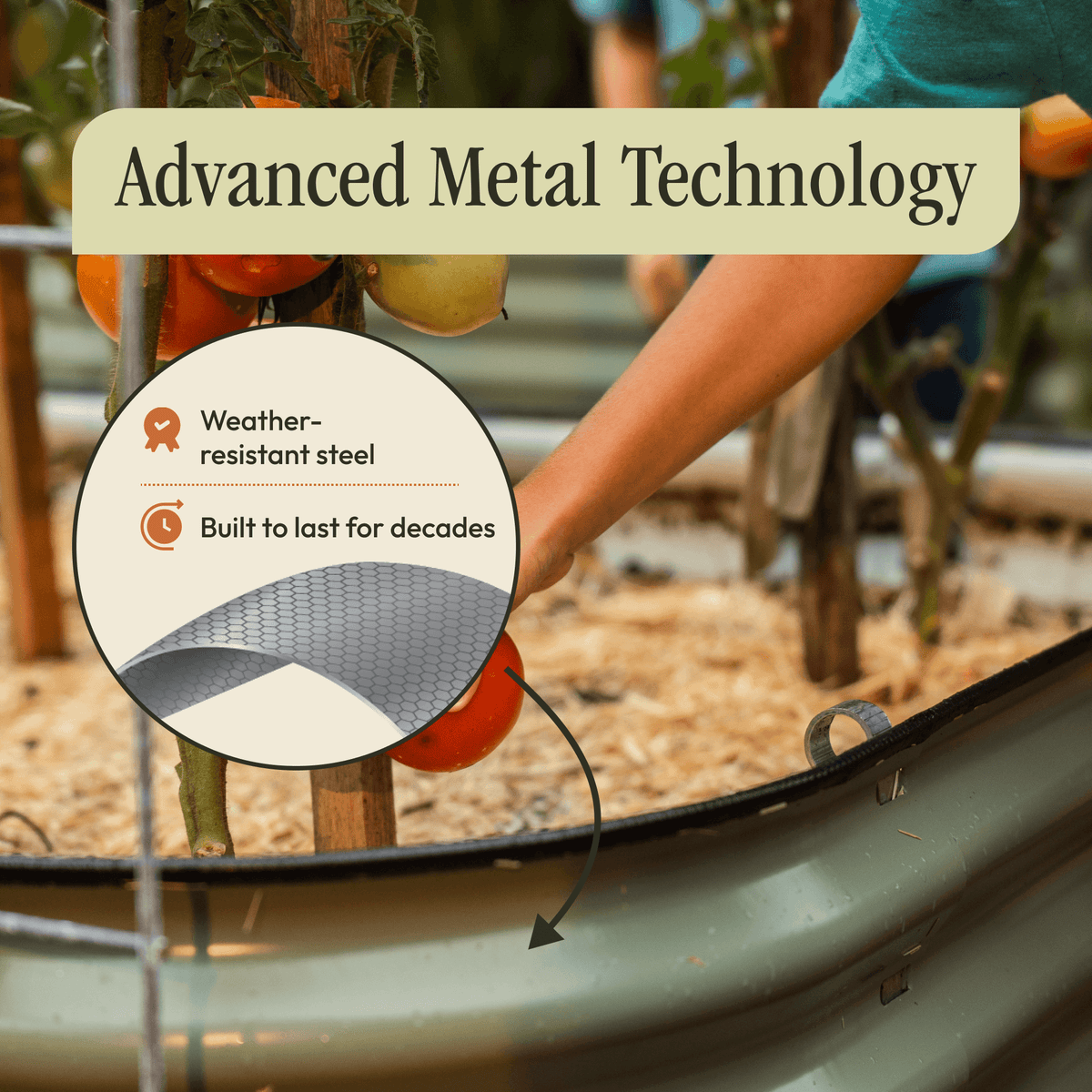 Tool-Free Metal Raised Garden Bed