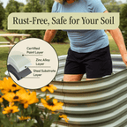 Tool-Free Metal Raised Garden Bed