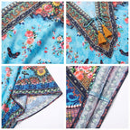 Flowy Rhinestone V-Neck Caftan Dress