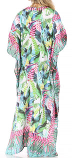 Flowy Rhinestone V-Neck Caftan Dress