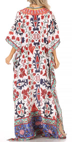 Flowy Rhinestone V-Neck Caftan Dress
