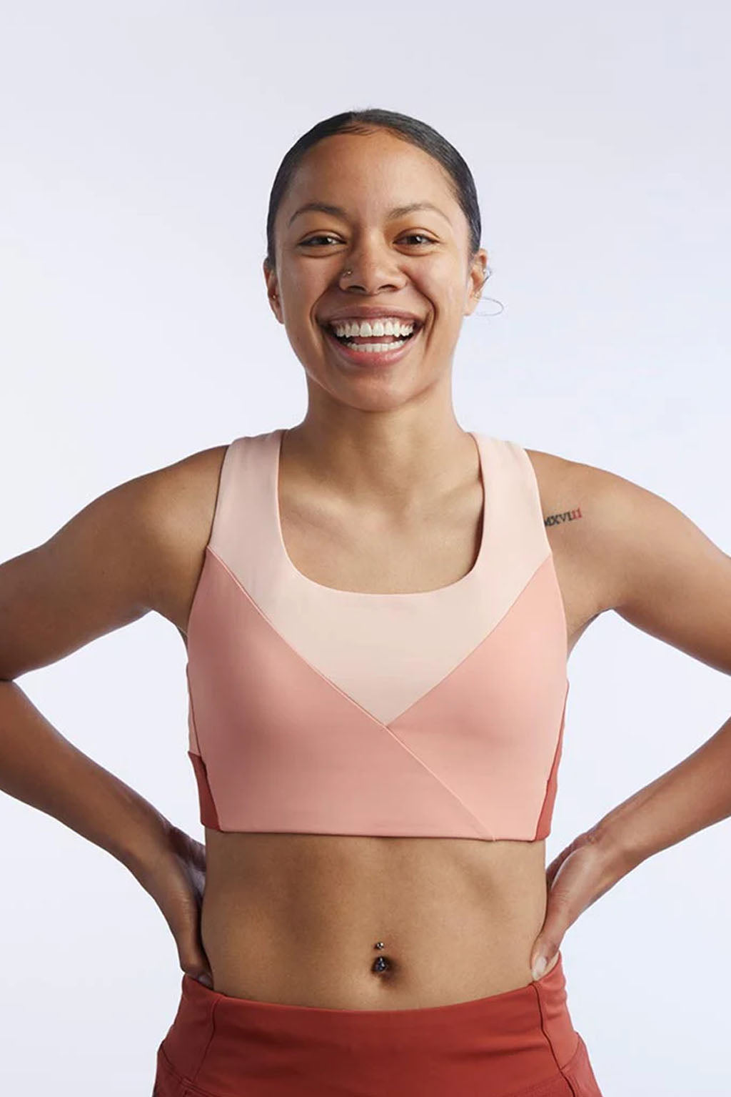 Color Block Performance Bra Top