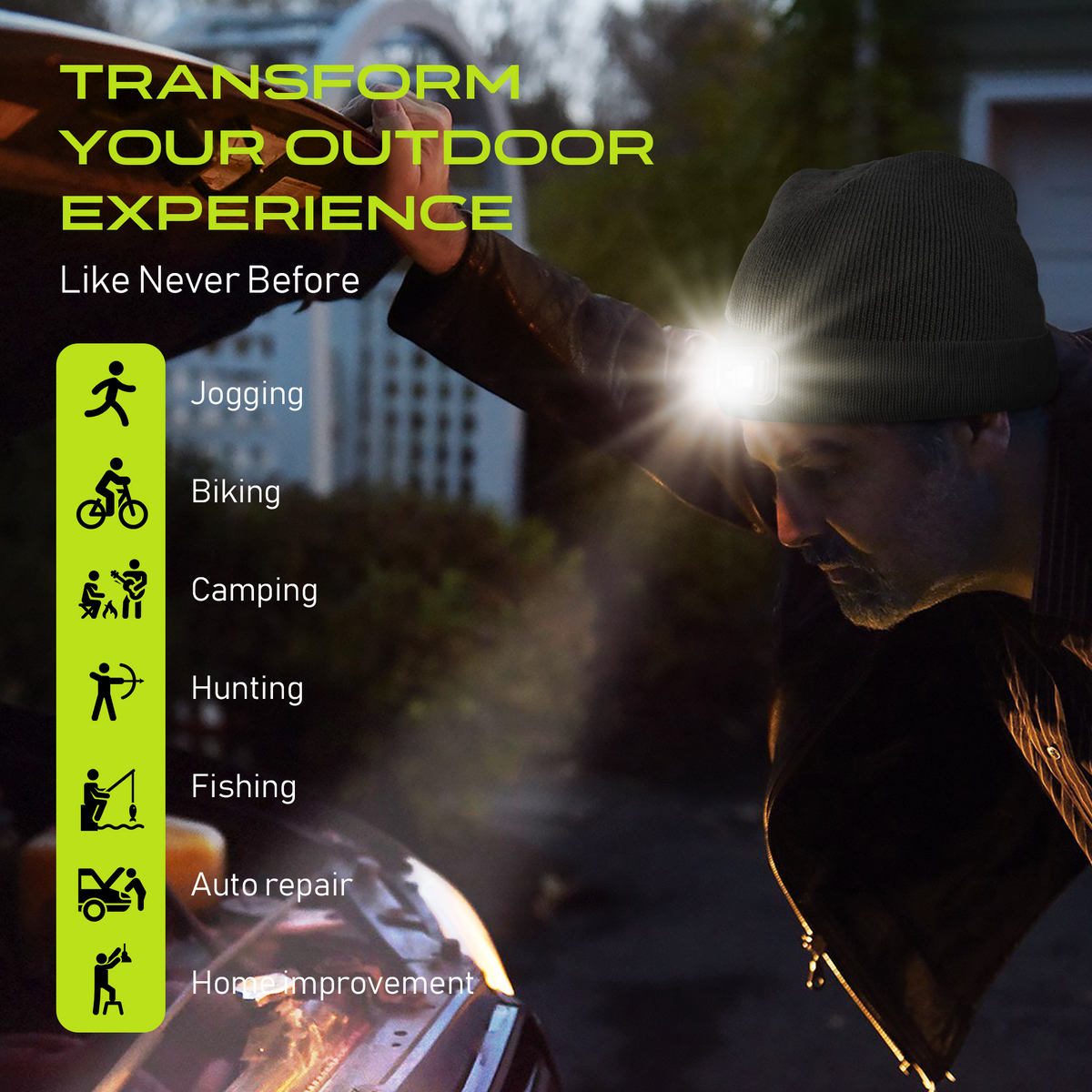 Rechargeable LED Lighted Beanie