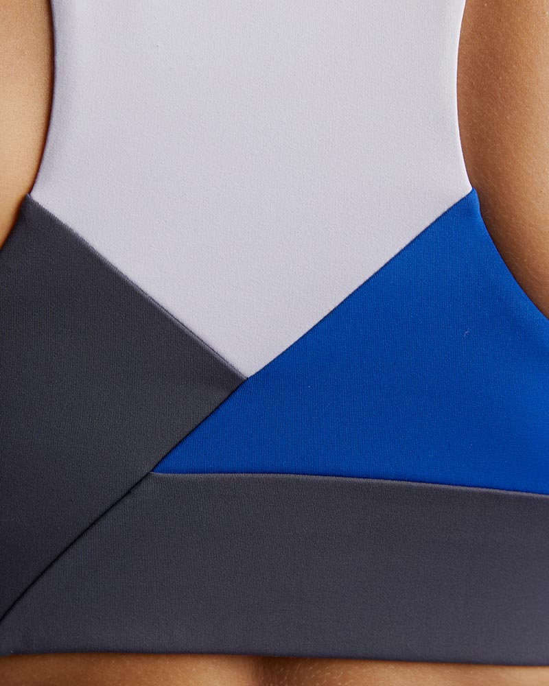 Color Block Performance Bra Top