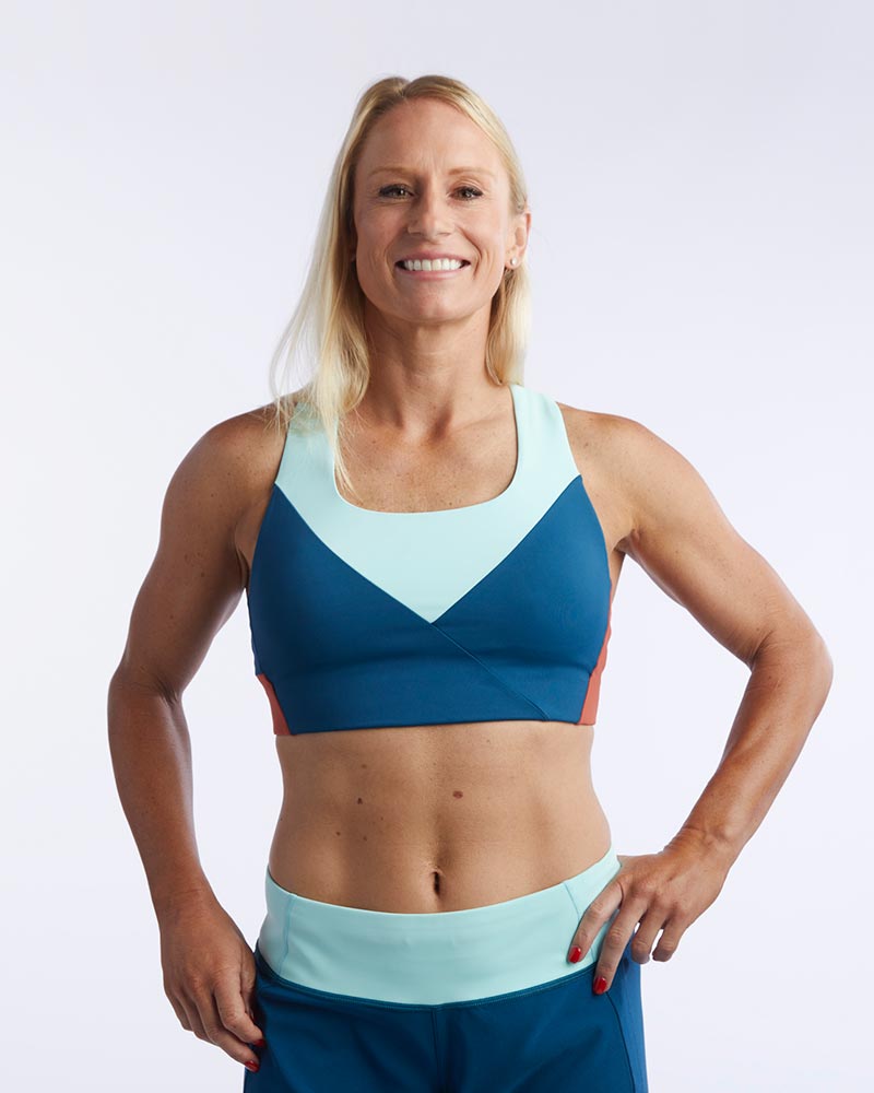 Color Block Performance Bra Top