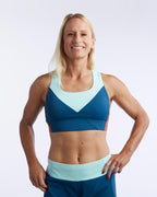 Color Block Performance Bra Top
