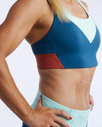 Color Block Performance Bra Top