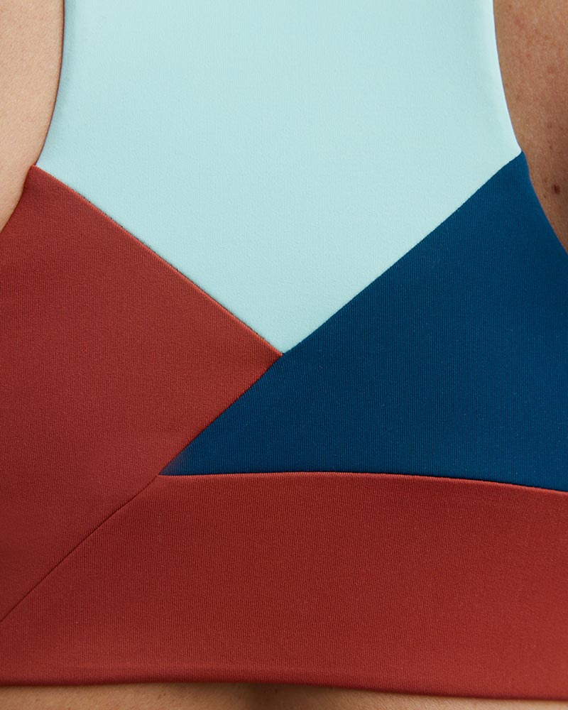 Color Block Performance Bra Top