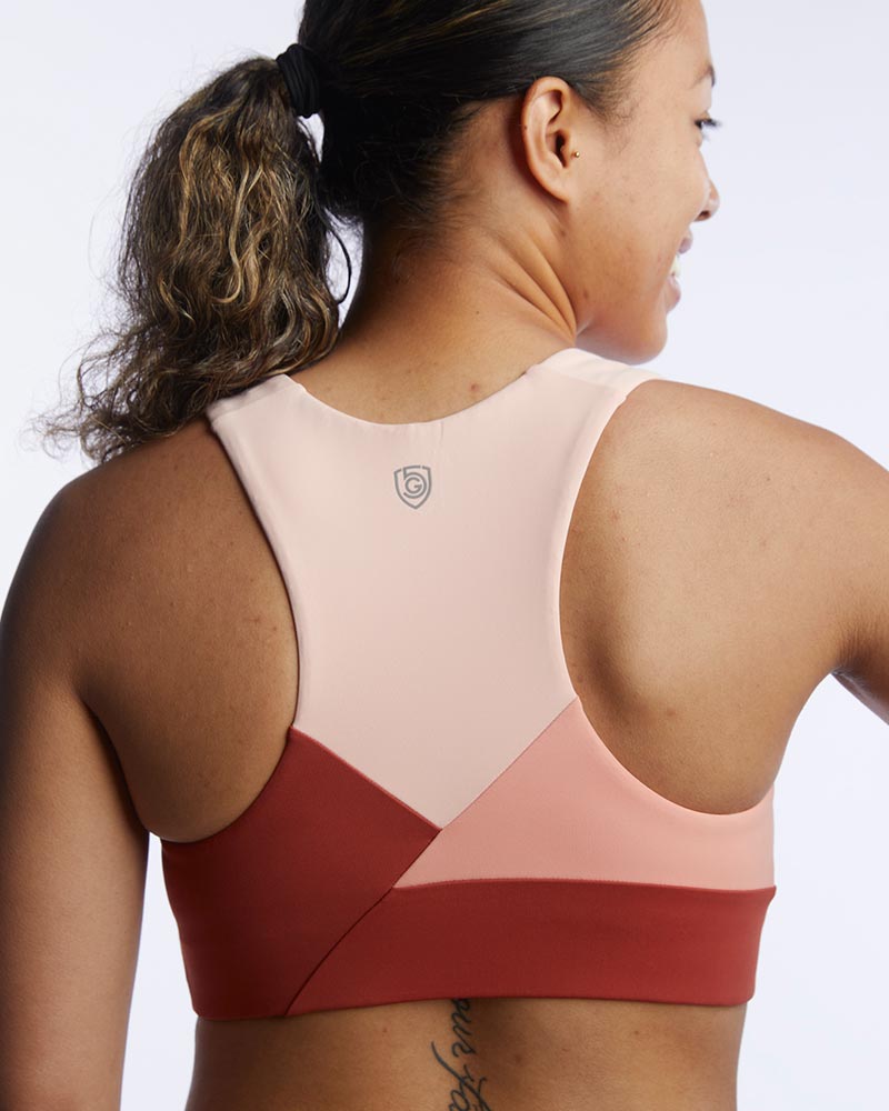 Color Block Performance Bra Top