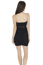 Daisy Strapless Lace Corset Dress (Black)