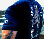 Does Not Swim Well With Others Tshirt - Navy