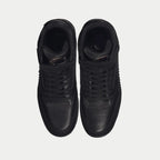 Flame Retro Leather High-Top Sneakers