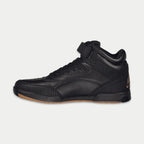 Flame Retro Leather High-Top Sneakers