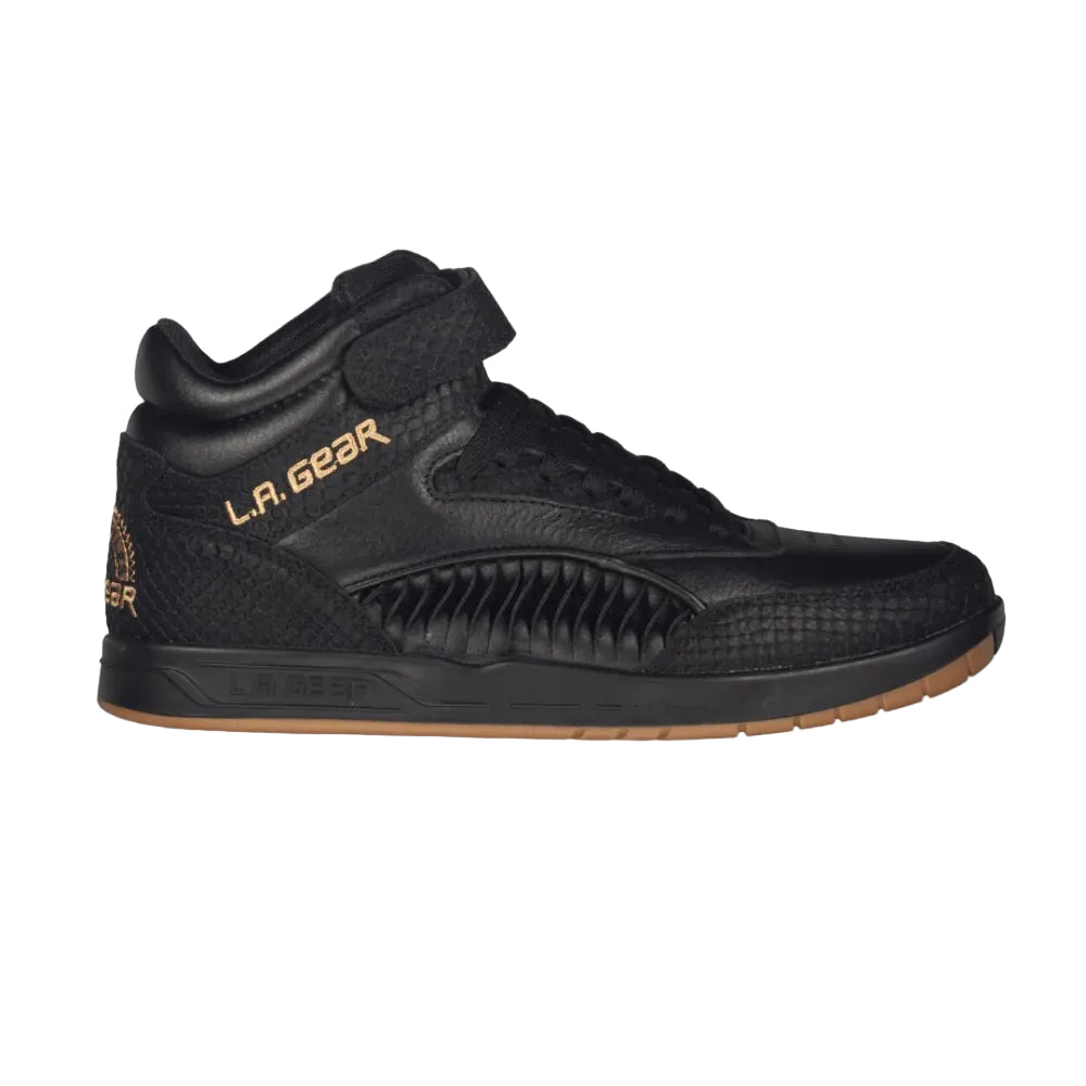 Flame Retro Leather High-Top Sneakers
