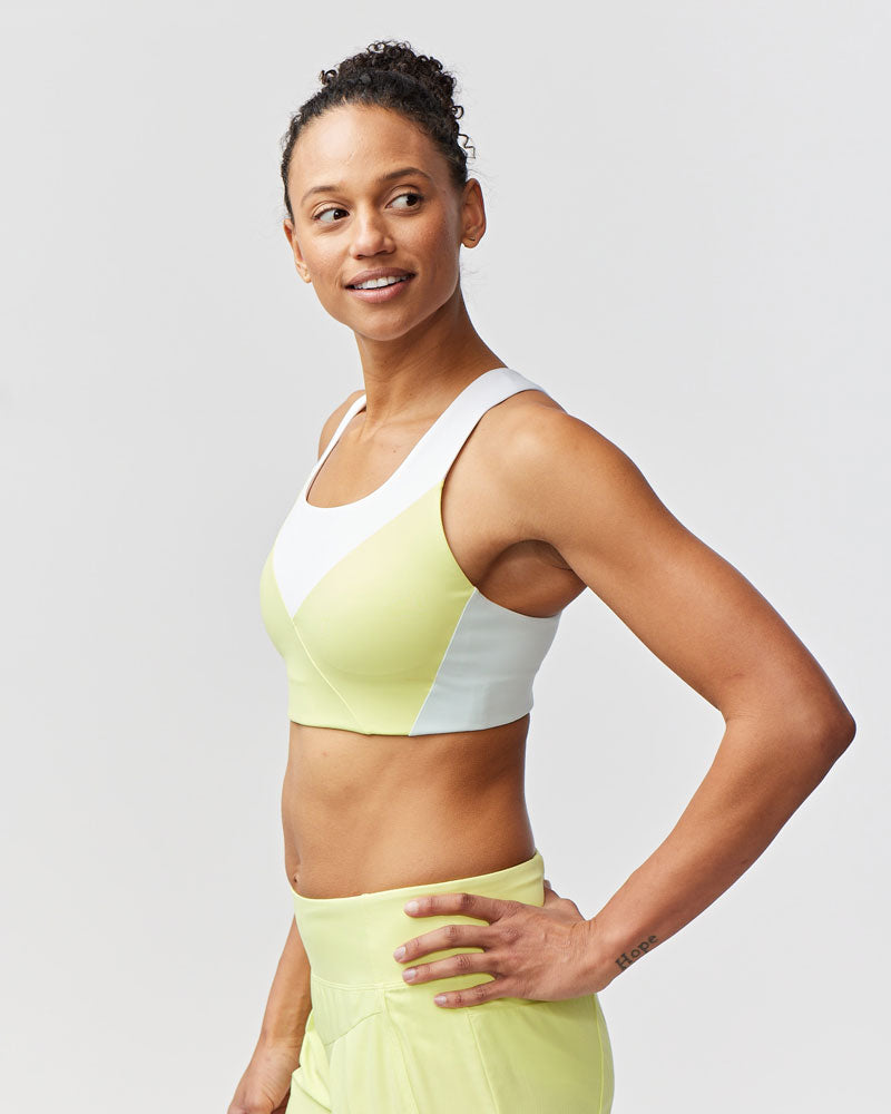 Color Block Performance Bra Top